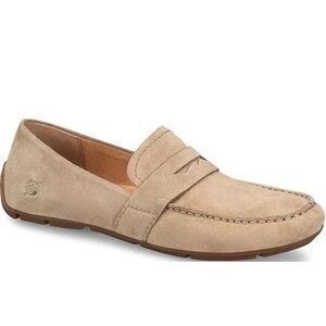 Born Melinda Women’s Loafers Taupe Suede Comfort Slip-On Shoes